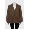 Brown cardigan with buttons