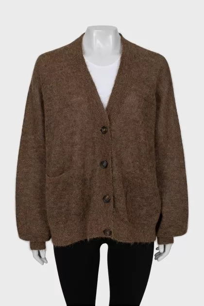 Brown cardigan with buttons