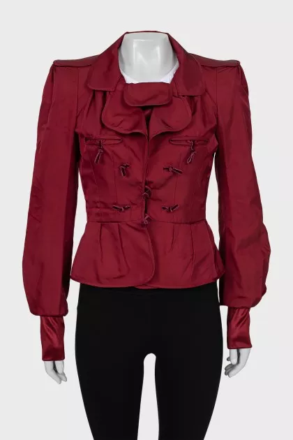 Red silk jacket