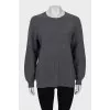 Gray cashmere sweater