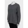 Gray cashmere sweater
