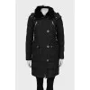 Black down jacket with massive buttons