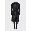 Fitted leather coat