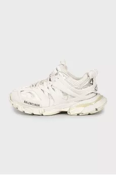 Track sneakers in white