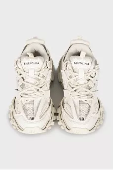 Track sneakers in white