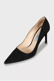 Suede Pointed Toe Stiletto Heels