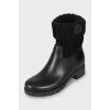 Boots with knitted shaft