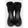 Boots with knitted shaft