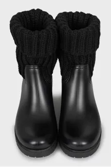 Boots with knitted shaft