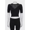 Cropped fitted jumper