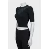 Cropped fitted jumper