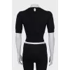 Cropped fitted jumper