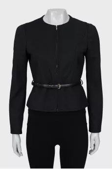 Black jacket with belt