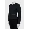 Black jacket with belt