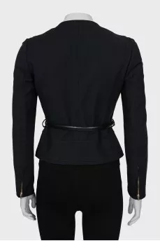 Black jacket with belt