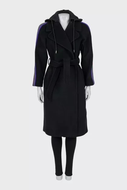 Coat decorated with bright stripes