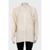 Shirt with patch knitted pocket
