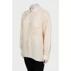 Shirt with patch knitted pocket