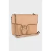 Beige leather bag