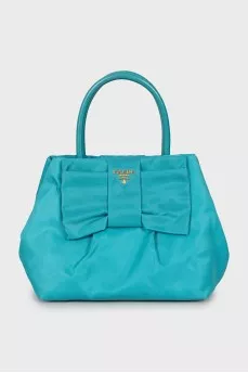Blue textile bag