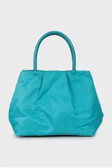 Blue textile bag