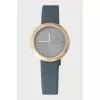Watch on leather strap