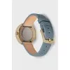 Watch on leather strap