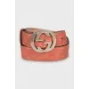 GG Marmont embossed leather belt