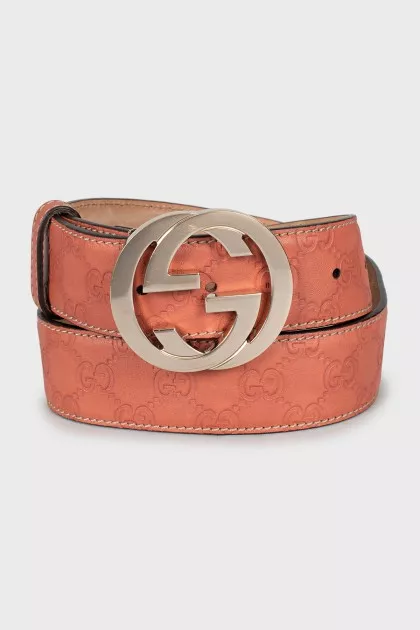 GG Marmont embossed leather belt
