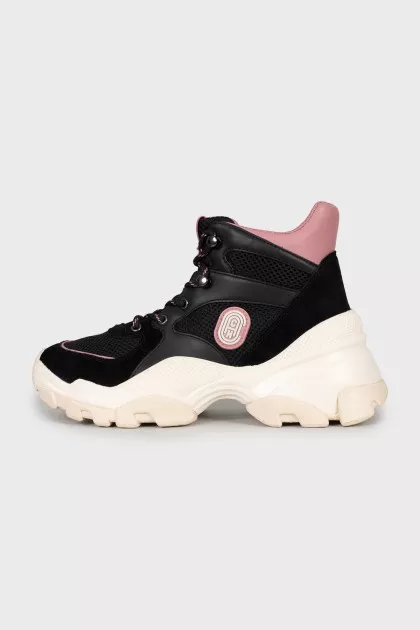 High-top black sneakers