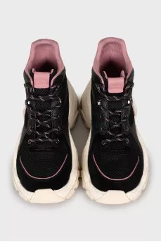 High-top black sneakers