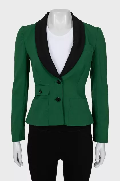Green wool jacket