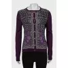 Silk set with a T-shirt and cardigan