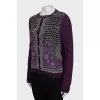 Silk set with a T-shirt and cardigan