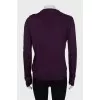 Silk set with a T-shirt and cardigan