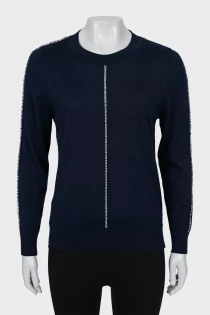 Blue wool jumper