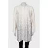 White straight cut cardigan