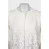 White straight cut cardigan