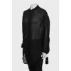 Black blouse decorated with rhinestones