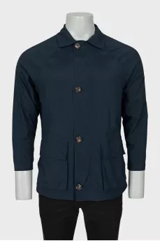 Men's blue jacket with patch pockets