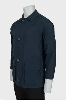 Men's blue jacket with patch pockets