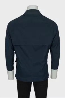 Men's blue jacket with patch pockets