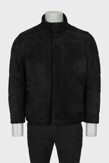 Men's black suede jacket