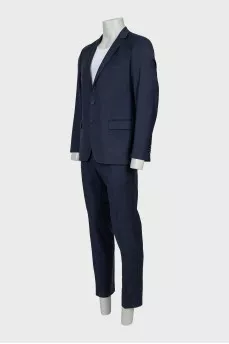 Men's blue wool suit