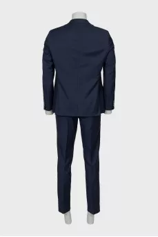 Men's blue wool suit