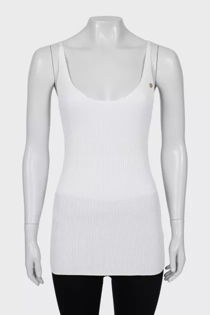 Long ribbed tank top