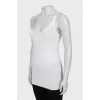 Long ribbed tank top