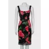 Floral print bodycon dress