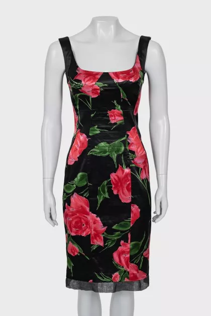 Floral print bodycon dress