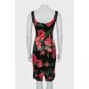 Floral print bodycon dress